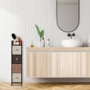 relaxdays Beistellschrank Schubladenschrank Holzoptik Braun Modern Bild 1