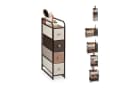 relaxdays Beistellschrank Schubladenschrank Holzoptik Braun Modern Bild 2