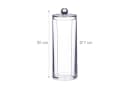 relaxdays Wattepadspender 2er Set Transparent Acryl Bambus Bild 4