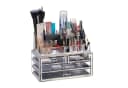 relaxdays Make-Up Organizer mit 4 Schubladen Gold-Streifen Bild 2