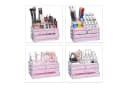 relaxdays Make-Up Organizer mit 4 Schubladen Gold-Streifen Bild 3