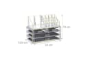 relaxdays Make-Up Organizer mit 4 Schubladen Gold-Streifen Bild 4