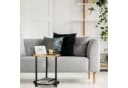 RELAXDAYS Beistelltisch rund mit Rollen, Bambus Schwarz/Natur Bild 1