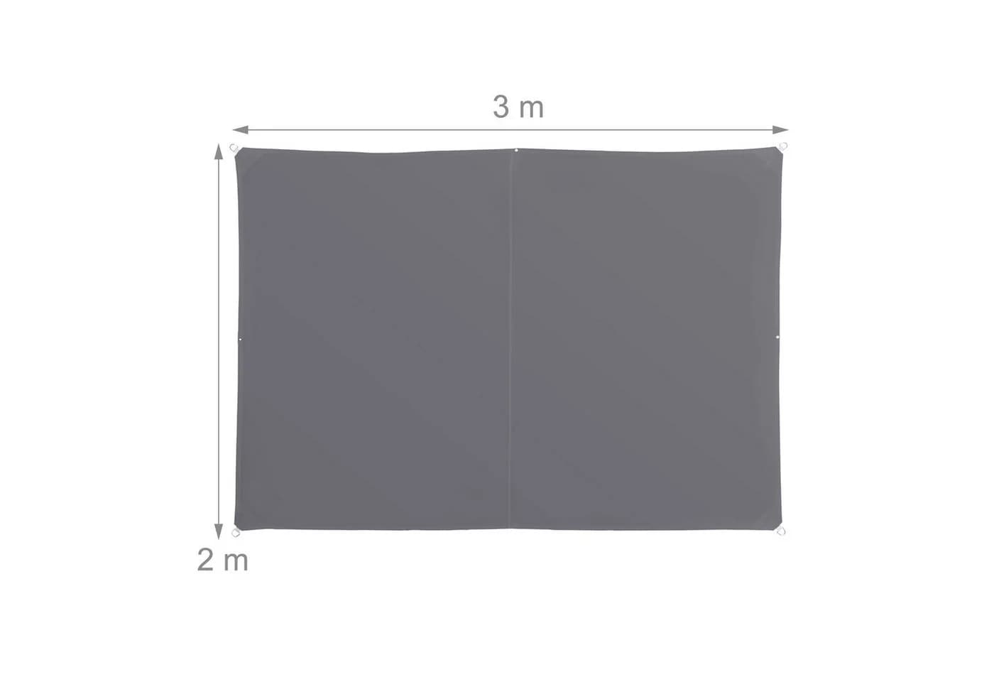 relaxdays Sonnensegel Grau UV-Schutz 30+ Polyester - Bild 4