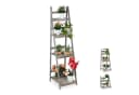 relaxdays Blumenständer XL grau aus Holz mit 4 Ablagen Bild 2