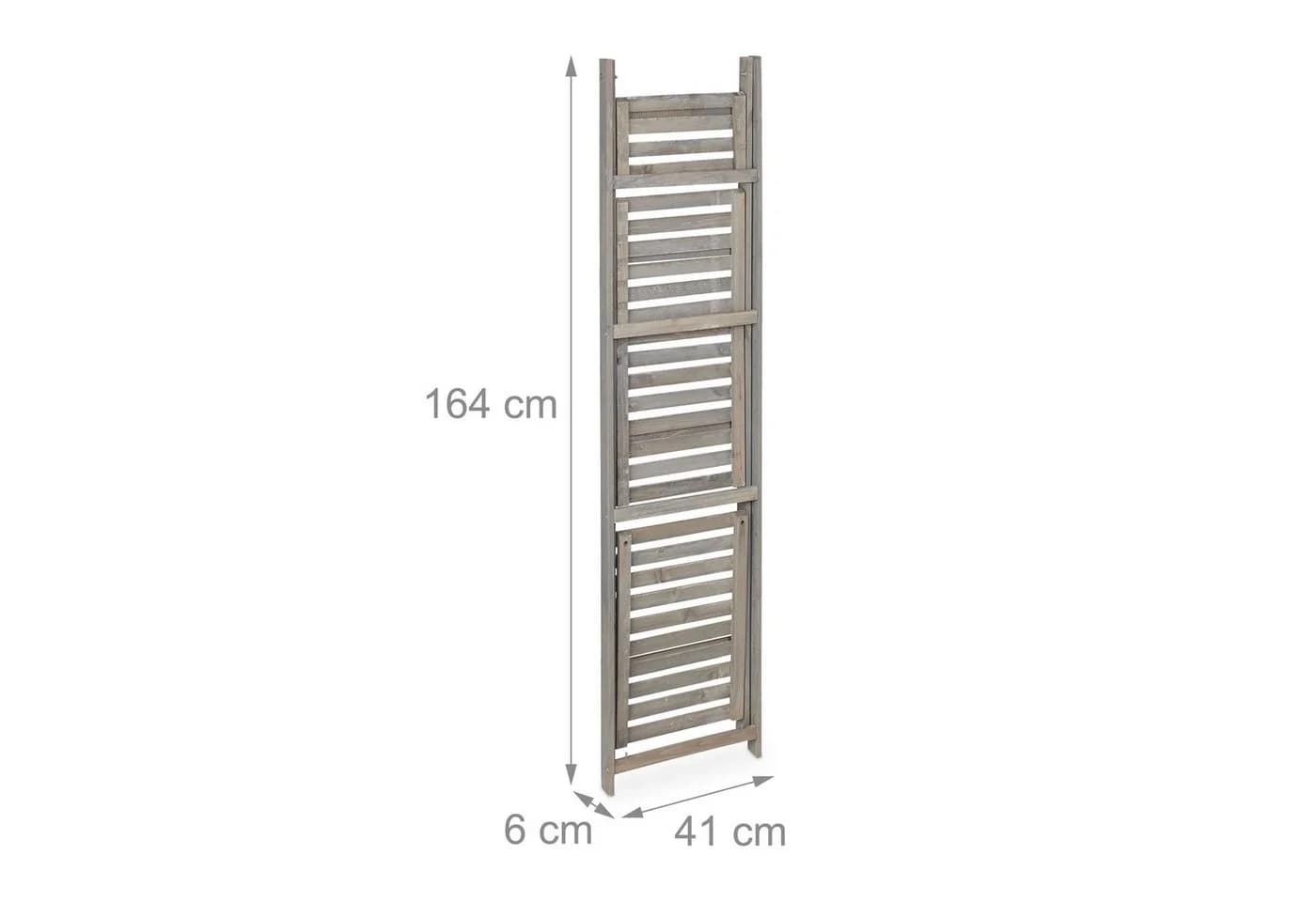 relaxdays Blumenständer XL grau aus Holz mit 4 Ablagen - Bild 5
