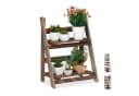 relaxdays Blumenständer Blumentreppe Holz Dunkelbraun M Bild 2