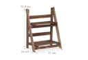 relaxdays Blumenständer Blumentreppe Holz Dunkelbraun M Bild 4
