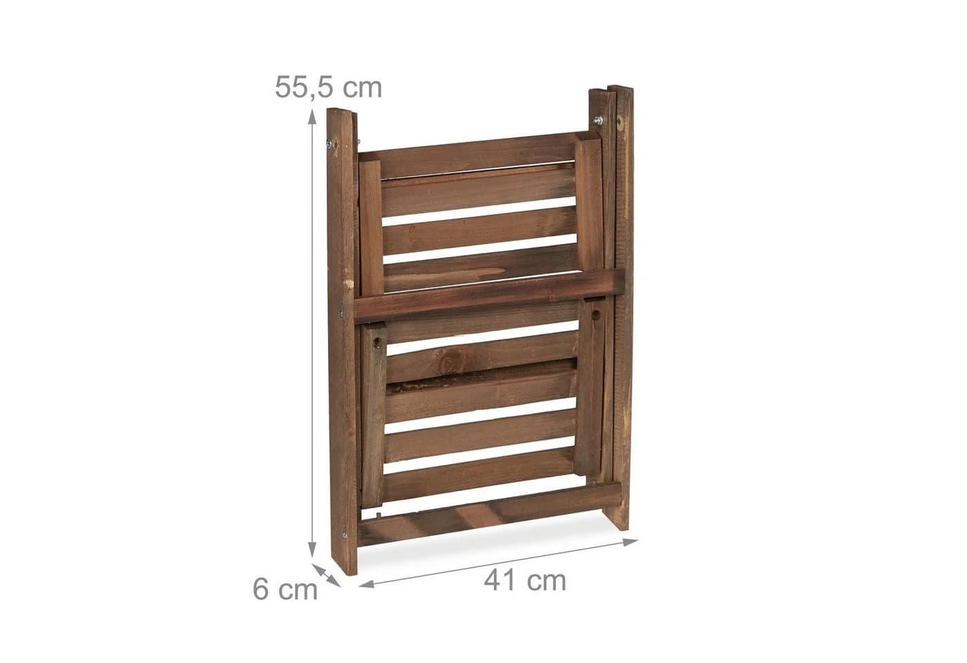 relaxdays Blumenständer Blumentreppe Holz Dunkelbraun M - Bild 5