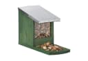 relaxdays Eichhörnchen Futterhaus mit klappbarem Metalldach, Dunkelgrün Bild 2
