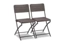 relaxdays Gartenstuhl 2er Set Klappbar Braun Holzoptik Bild 2
