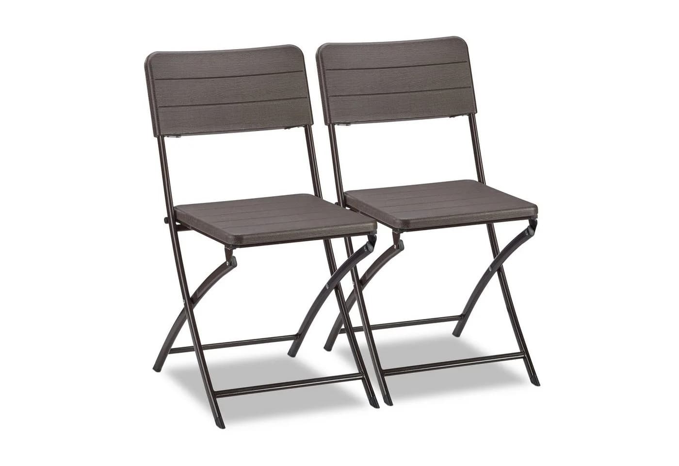 relaxdays Gartenstuhl 2er Set Klappbar Braun Holzoptik - Bild 2