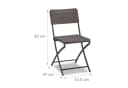 relaxdays Gartenstuhl 2er Set Klappbar Braun Holzoptik Bild 4