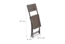 relaxdays Gartenstuhl 2er Set Klappbar Braun Holzoptik Bild 5