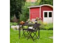 relaxdays Klapptisch Eckiger Gartentisch Holzoptik Braun Bild 1