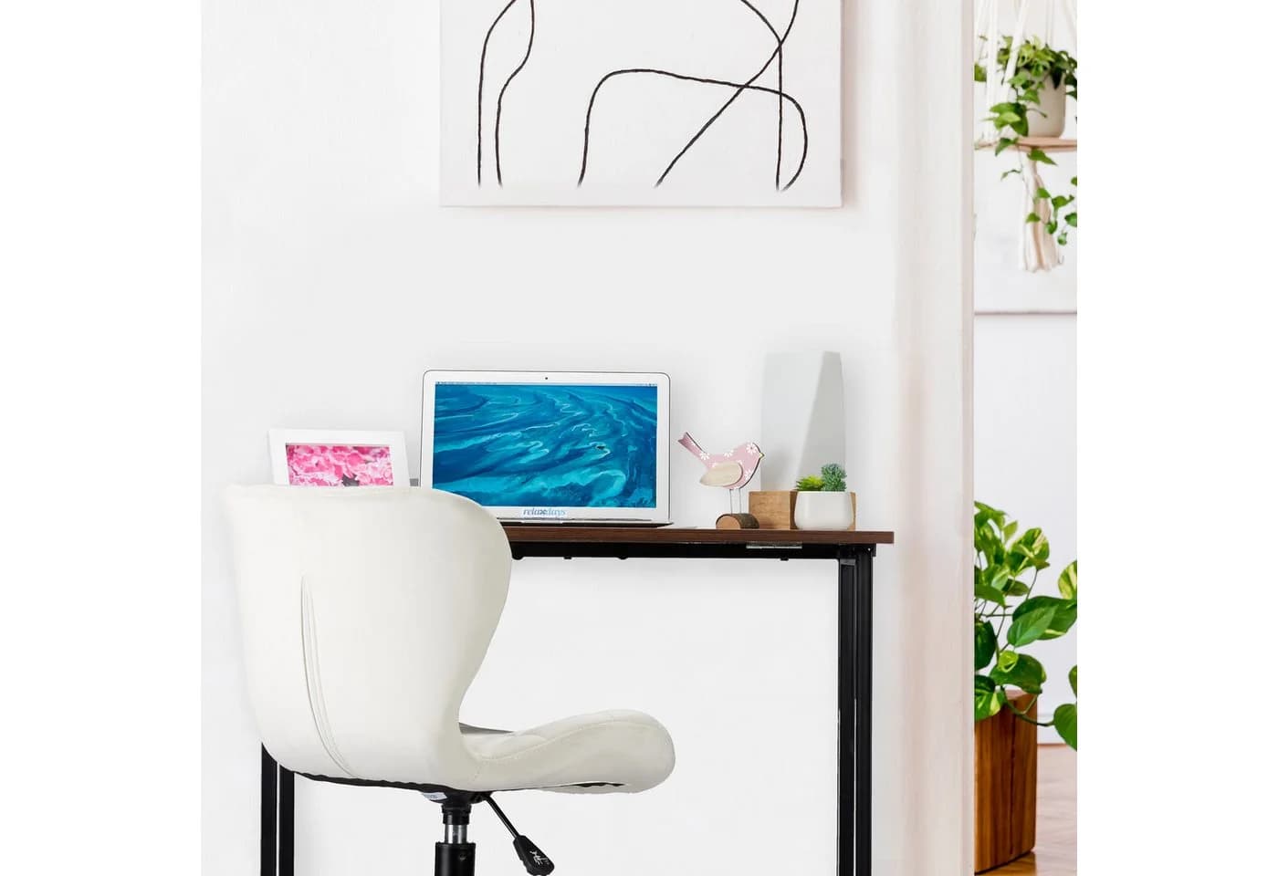 relaxdays Schreibtisch klappbar Weiß Modern - Bild 5