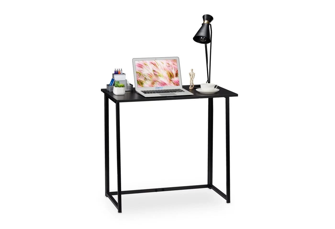 relaxdays Klappbarer Schreibtisch Schwarz Modernes Design - Bild 2