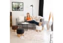 relaxdays Hocker Kunstleder Schwarz Bild 3