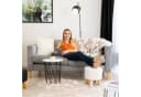 relaxdays Hocker Kunstleder Schwarz Bild 5
