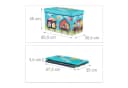 relaxdays Spielzeugtruhe Sitzbox Circus Blau/Rot/Schwarz Bild 4