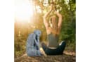 relaxdays Buddhafigur Hellgrau Polyresin Bild 1