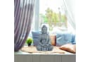 relaxdays Buddha Figur 70 cm Hellgrau Polyresin Statue Bild 1