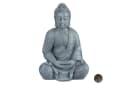 relaxdays Buddha Figur 70 cm Hellgrau Polyresin Statue Bild 2