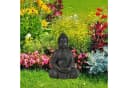 relaxdays Buddha Figur 70 cm Dunkelgrau Polyresin Bild 3