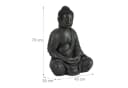 relaxdays Buddha Figur 70 cm Dunkelgrau Polyresin Bild 4
