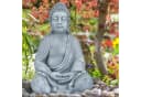 RELAXDAYS Buddha Figur 50 cm Hellgrau Polyresin Bild 1