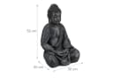 relaxdays Buddha Figur 50 cm Dunkelgrau Polyresin Bild 4