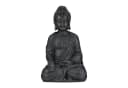 relaxdays Buddhafigur sitzend 40 cm, Dunkelgrau Polyresin Bild 2