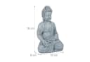 relaxdays Buddha Figur sitzend 18cm Hellgrau Polyresin Bild 4