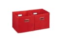 relaxdays Aufbewahrungsbox Stoff 2er Set Rot Faltbar Bild 2
