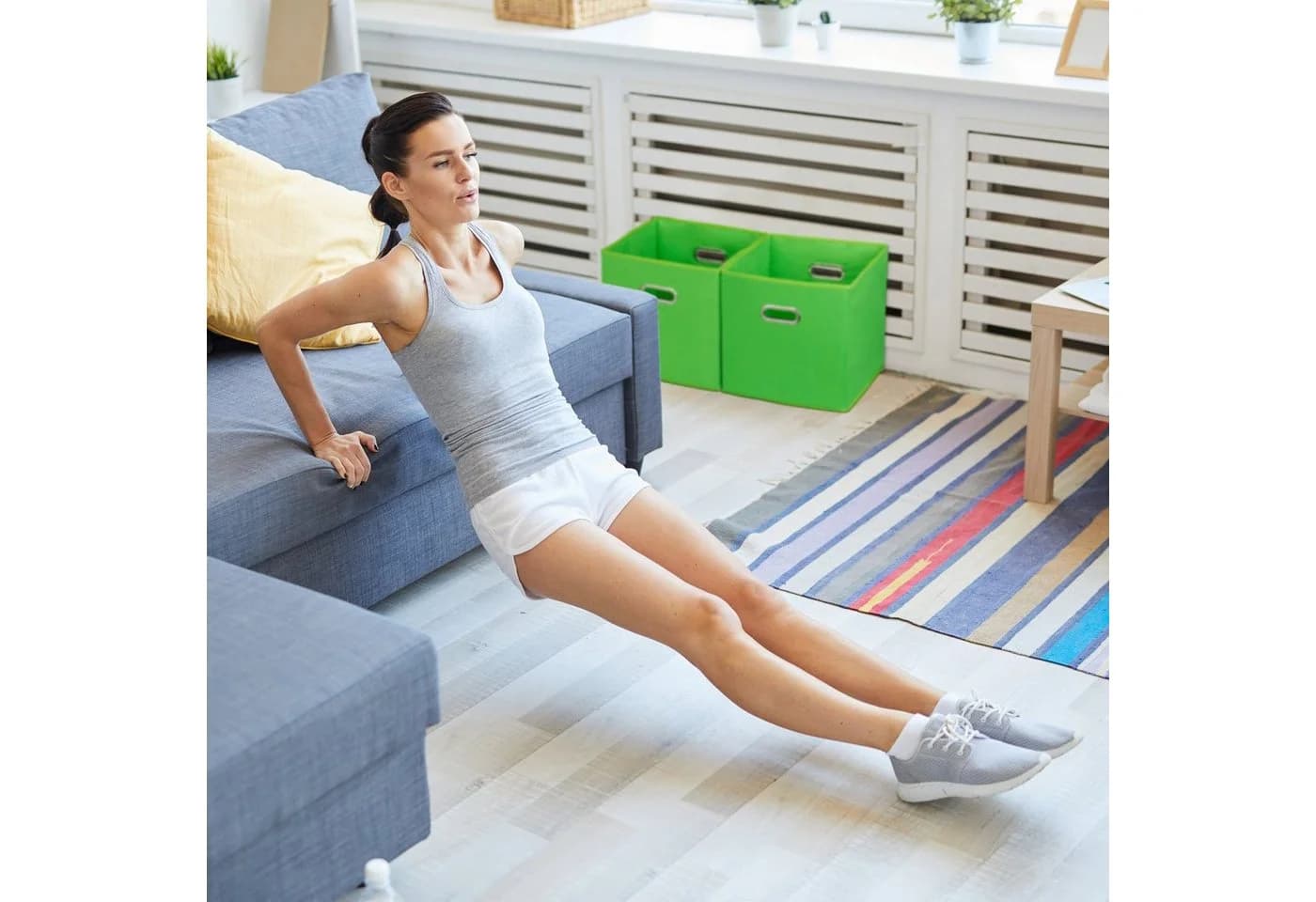 relaxdays Aufbewahrungsbox Stoff 2er Set Rot Faltbar - Bild 3