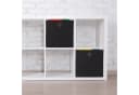 relaxdays Aufbewahrungsbox Stoff 2er Set Schwarz Bild 1