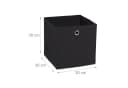 relaxdays Aufbewahrungsbox Stoff 2er Set Schwarz Bild 4