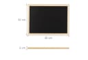 relaxdays Wandtafel Kreidetafel mit Kiefernholzrahmen Schwarz Bild 4