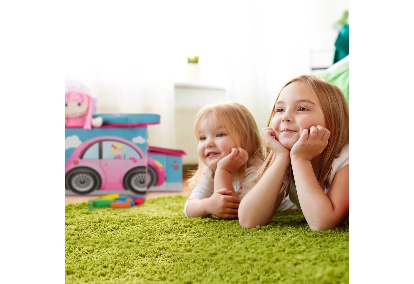 relaxdays Sitzkiepe Fire Truck Spielzeugbox mit Sitzfunktion - Bild 5