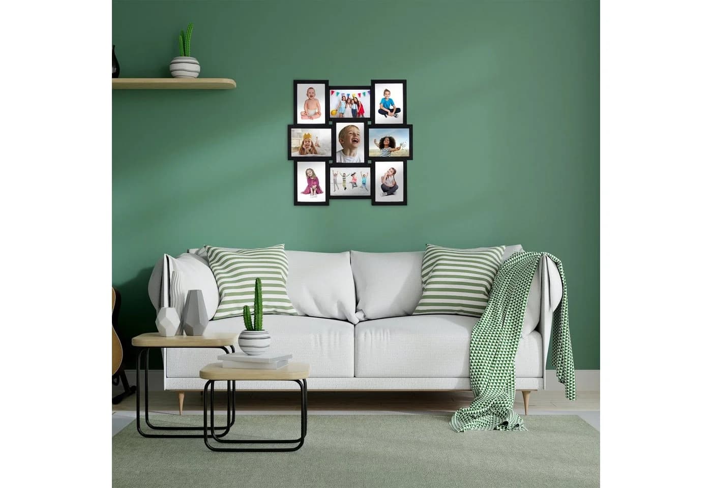 relaxdays Collagerahmen Bilderrahmen Collage 9 Bilder Weiß - Bild 3