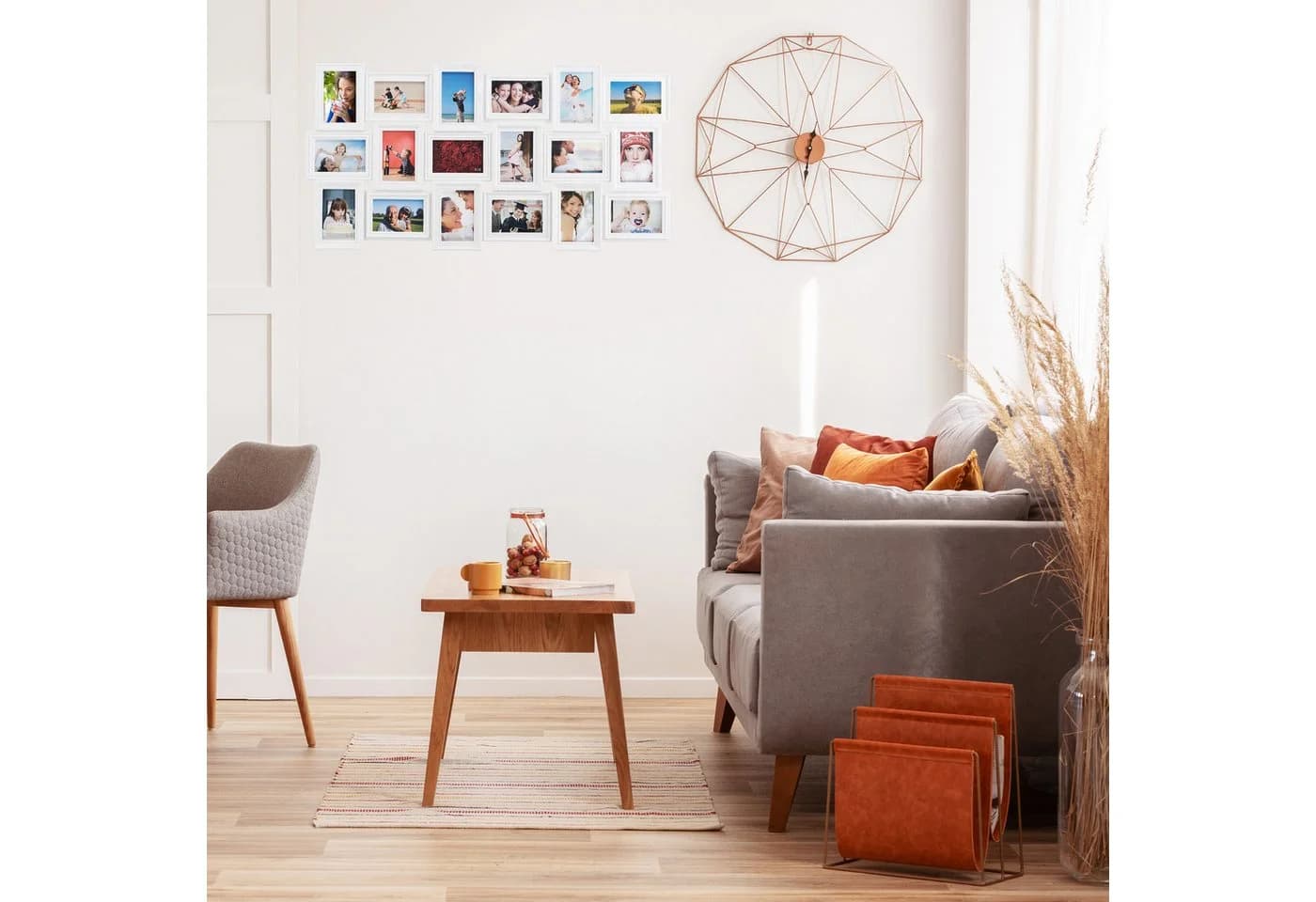 relaxdays Staffelbilderrahmen 18 Bilder Schwarz Wandcollage - Bild 3