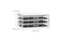 relaxdays Make-Up Organizer Transparent mit 3 Schubladen & 15 Fächern Bild 4