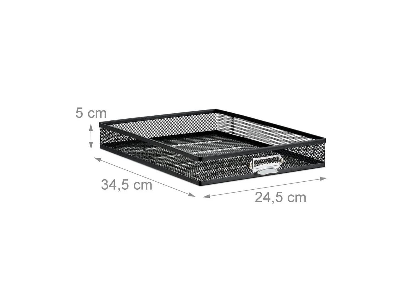 relaxdays Schubladenbox A4 mit 5 Fächern, Schwarz - Bild 5