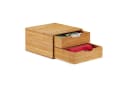 relaxdays Schubladenbox Bambus 2-Fach Organizer Braun Bild 2
