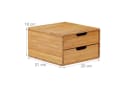 relaxdays Schubladenbox Bambus 2-Fach Organizer Braun Bild 4