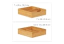 relaxdays Schubladenbox Bambus 2-Fach Organizer Braun Bild 5