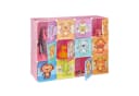 relaxdays Kinderkleiderschrank Steckregal mit Tiermotiven Grün/Orange/Blau Bild 2