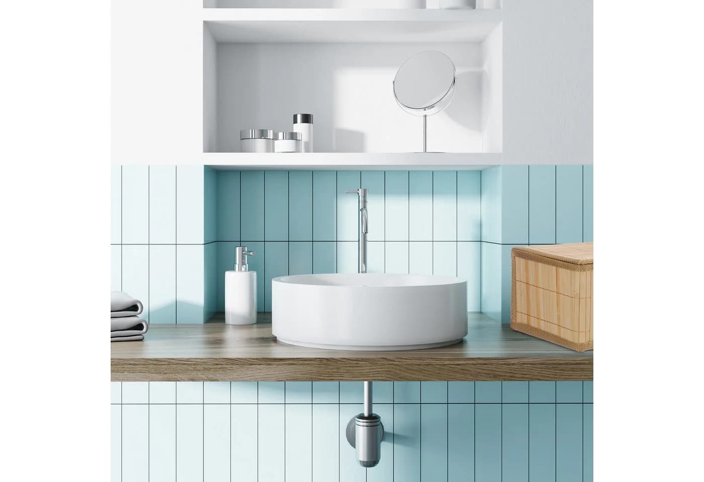 relaxdays Aufbewahrungskorb 3er Set Natur Bambus mit Deckel - Bild 3