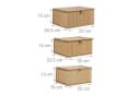 relaxdays Aufbewahrungskorb 3er Set Natur Bambus mit Deckel Bild 4
