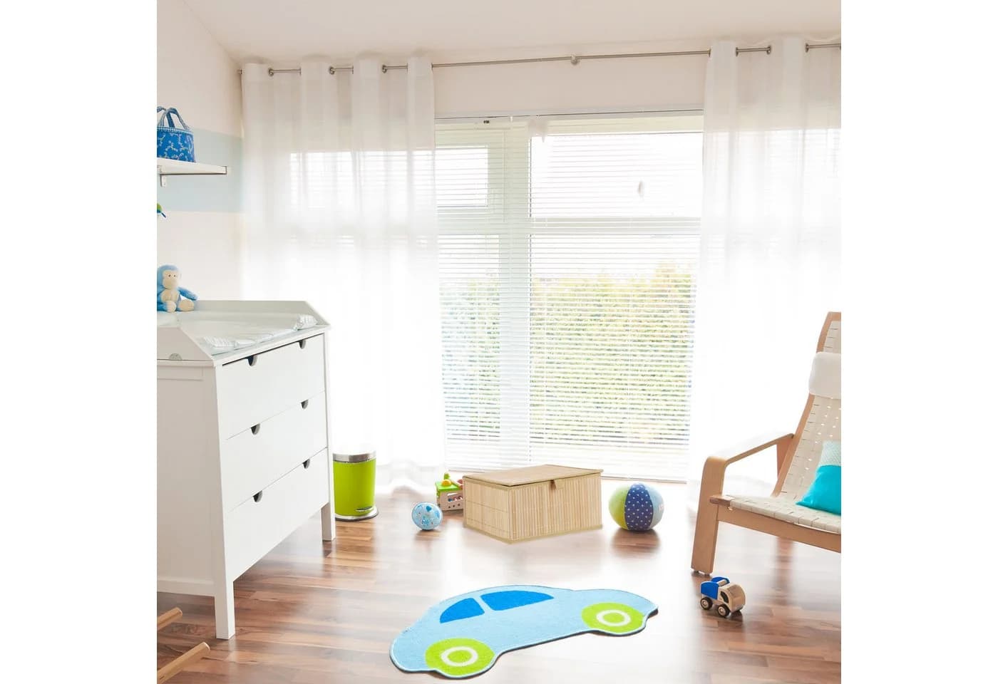relaxdays Aufbewahrungskorb 3er Set Natur Bambus mit Deckel - Bild 5